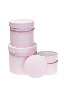 Opakowanie Pudełko Flower Box 3szt różowy ROZETTE