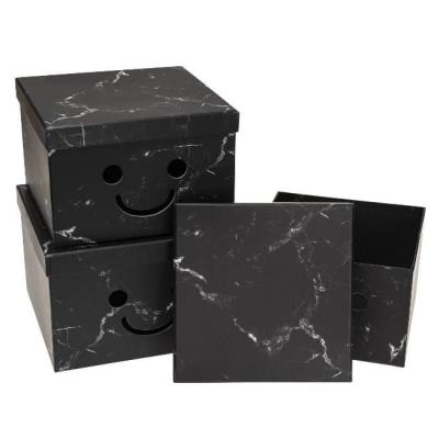 Pudełko Flower Box 3szt Smile czarny ROZETTE. Wydawca: ROZETTE. SmakLiter.pl Opakowanie Pudełko Flower Box 3szt Smile czarny ROZETTE