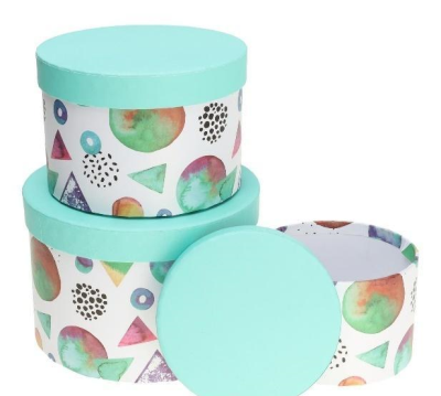 Pudełko Flower Box 3szt zielony ROZETTE. Wydawca: ROZETTE. SmakLiter.pl Opakowanie Pudełko Flower Box 3szt zielony ROZETTE