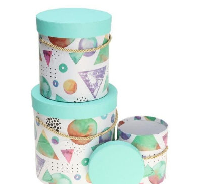 Pudełko Flower Box 3szt zielony ROZETTE. Wydawca: ROZETTE. SmakLiter.pl Opakowanie Pudełko Flower Box 3szt zielony ROZETTE