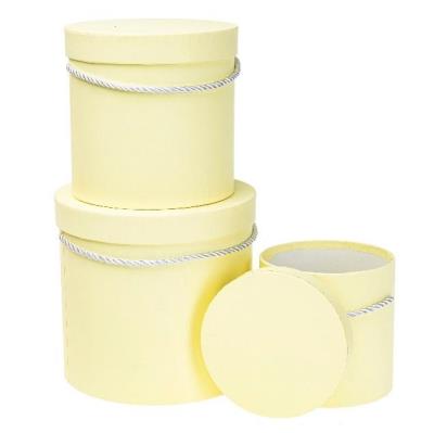 Opakowanie Pudełko Flower Box 3szt żółty ROZETTE