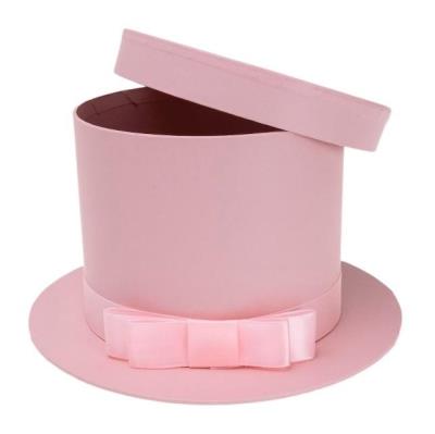 Opakowanie Pudełko Flower Box kapelusz różowy ROZETTE