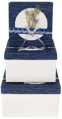 Pudełko kwadrat z kokardą 3szt ROZETTE. Wydawca: ROZETTE. SmakLiter.pl Opakowanie Pudełko kwadrat z kokardą 3szt ROZETTE