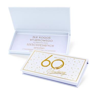 Opakowanie Pudełko ozdobne na banknoty Urodziny 60 Elite