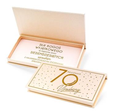 Opakowanie Pudełko ozdobne na banknoty Urodziny 70 Elite