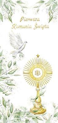 Opakowanie Pudełko pamiątkowe DL Komunia Gołąb z Hostią