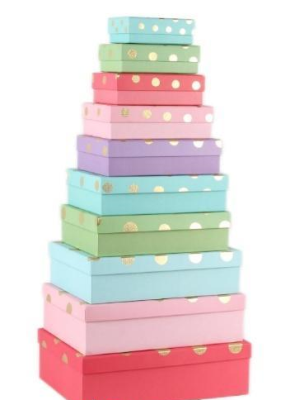 Pudełko prezentowe 10szt kropka mix ROZETTE. Wydawca: ROZETTE. SmakLiter.pl Opakowanie Pudełko prezentowe 10szt kropka mix ROZETTE