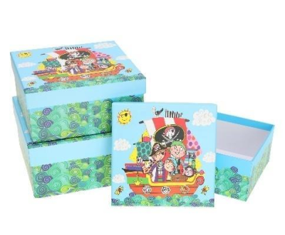 Pudełko prezentowe dziecięce 3szt piraty ROZETTE. Wydawca: ROZETTE. SmakLiter.pl Opakowanie Pudełko prezentowe dziecięce 3szt piraty ROZETTE