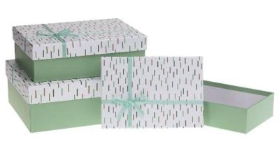 Opakowanie Pudełko prostokątne 3szt z kokardą