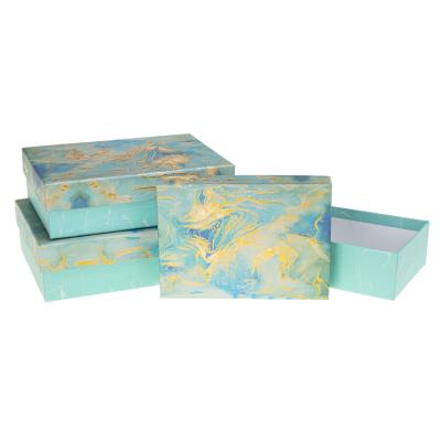 Pudełko prostokątne z kokardą 3szt marmur ROZETTE. Wydawca: ROZETTE. SmakLiter.pl Opakowanie Pudełko prostokątne z kokardą 3szt marmur ROZETTE