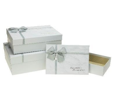 Pudełko prostokątne z kokardą 3szt ROZETTE. Wydawca: ROZETTE. SmakLiter.pl Opakowanie Pudełko prostokątne z kokardą 3szt ROZETTE