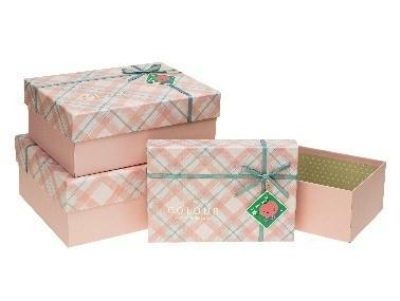 Pudełko prostokątne z kokardą 3szt różowy ROZETTE. Wydawca: ROZETTE. SmakLiter.pl Opakowanie Pudełko prostokątne z kokardą 3szt różowy ROZETTE