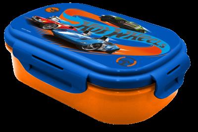 Pudełko śniadaniowe + sztućce Hot Wheels HW00018. Wydawca: Kids Euroswan. SmakLiter.pl Opakowanie Pudełko śniadaniowe + sztućce Hot Wheels HW00018