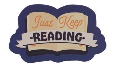 Opakowanie Pulteney Press Naklejka Vinyl Just Keep Reading