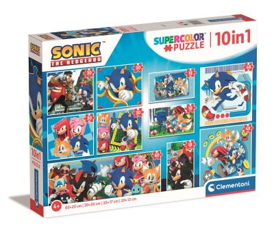 Opakowanie PUZZLE 10 w 1 SUPER KOLOR Sonic