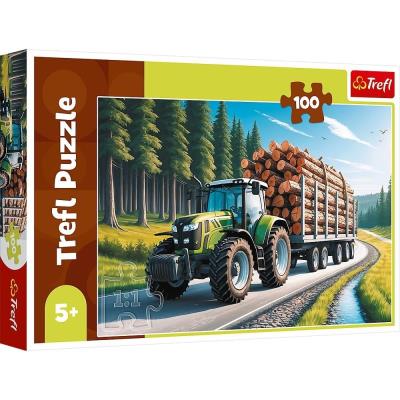 Opakowanie Puzzle 100 Ciągnik leśny TREFL