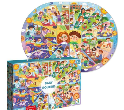 Puzzle 100 Daily Routine. Wydawca: Dodo. SmakLiter.pl Opakowanie Puzzle 100 Daily Routine
