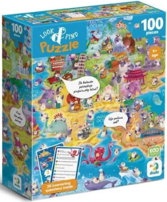 Opakowanie Puzzle 100 Look&Find Świat pingwinów