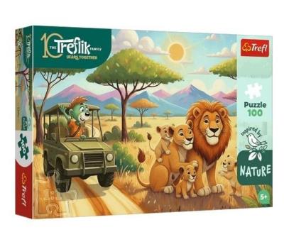 Opakowanie Puzzle 100 Rodzina Treflików - Lwy TREFL
