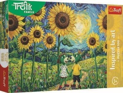 Opakowanie Puzzle 100 Spacer wśród słoneczników