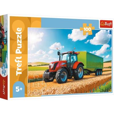 Opakowanie Puzzle 100 Traktor z przyczepą TREFL