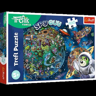 Opakowanie Puzzle 100 Wspaniała Rodzina Treflików TREFL