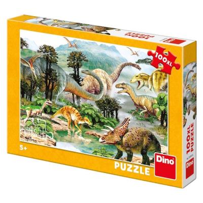 Puzzle 100 XL Dinozaury. Wydawca: Dino Toys. SmakLiter.pl Opakowanie Puzzle 100 XL Dinozaury
