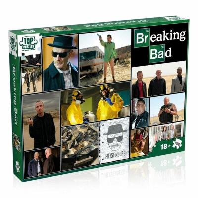 Puzzle 1000 Breaking Bad kolaż. Wydawca: Winning Moves. SmakLiter.pl Opakowanie Puzzle 1000 Breaking Bad kolaż