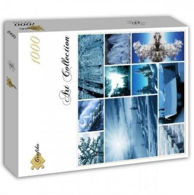 Puzzle 1000 Collage - Zima. Wydawca: Grafika. SmakLiter.pl Opakowanie Puzzle 1000 Collage - Zima