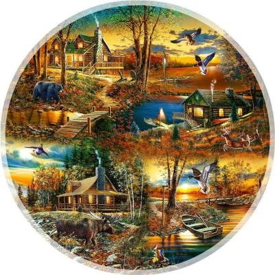 Puzzle 1000 Domki w lesie. Wydawca: Graf-ika. SmakLiter.pl Opakowanie Puzzle 1000 Domki w lesie