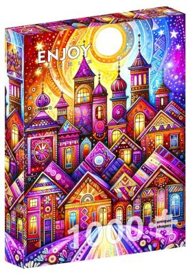 Opakowanie Puzzle 1000 Fioletowe miasto
