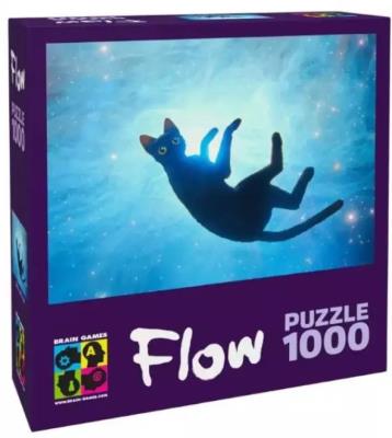 Opakowanie Puzzle 1000 Flow: Czarny kot GRANNA