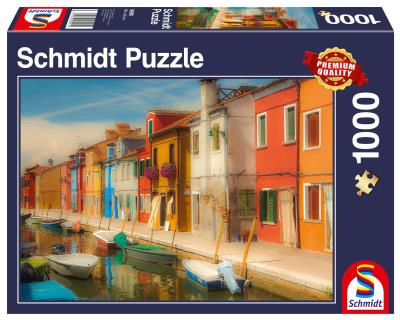 Opakowanie Puzzle 1000 Kolorowe domy na wyspie Burano