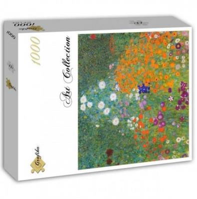 Puzzle 1000 Kwiaty w ogrodzie, Gustav Klimt. Wydawca: Grafika. SmakLiter.pl Opakowanie Puzzle 1000 Kwiaty w ogrodzie, Gustav Klimt