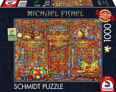 Opakowanie Puzzle 1000 Michael Fishel Szklana menażeria