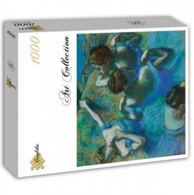 Puzzle 1000 Niebieskie tancerki, Edgar Degas. Wydawca: Grafika. SmakLiter.pl Opakowanie Puzzle 1000 Niebieskie tancerki, Edgar Degas