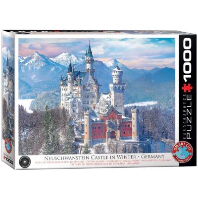 Opakowanie Puzzle 1000 Niemcy, Zamek Neuschwanstein w zimie
