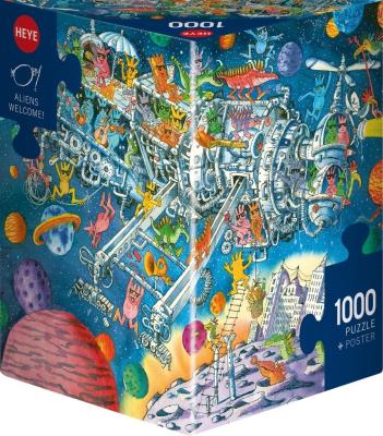 Opakowanie Puzzle 1000 Obcy, Witajcie (Puzzle+plakat)