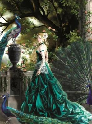 Puzzle 1000 Piękność w szmaragdowej sukni. Wydawca: Graf-ika. SmakLiter.pl Opakowanie Puzzle 1000 Piękność w szmaragdowej sukni