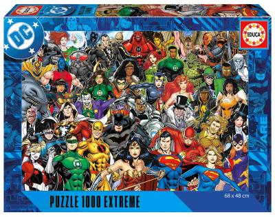 Opakowanie Puzzle 1000 Postacie z uniwersum DC Comics
