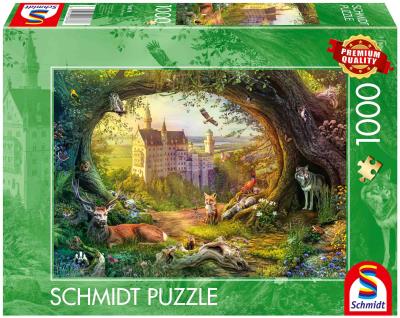 Puzzle 1000 PQ Bajkowy zamek i magiczny las 113685. Wydawca: Schmidt Spiele Puzzle. SmakLiter.pl Opakowanie Puzzle 1000 PQ Bajkowy zamek i magiczny las 113685