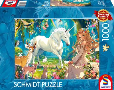 Opakowanie Puzzle 1000 PQ Księżniczka i jednorożec 114393