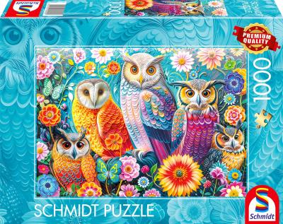 Opakowanie Puzzle 1000 PQ Sowy i kwiaty 114392