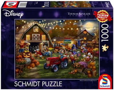 Opakowanie Puzzle 1000 PQ T.Kinkade Myszka Miki festiwal dyni Disney 113673