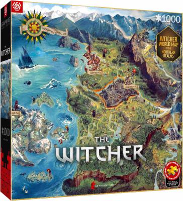 Opakowanie Puzzle 1000 The Witcher The Northern Realms Map