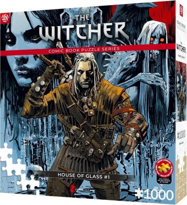 Puzzle 1000 The Witcher (Wiedźmin) House of Glass. Wydawca: GOOD LOOT. SmakLiter.pl Opakowanie Puzzle 1000 The Witcher (Wiedźmin) House of Glass