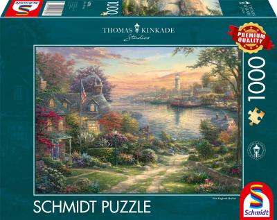 Opakowanie Puzzle 1000 Thomas Kinkade Port w Nowej Anglii/USA