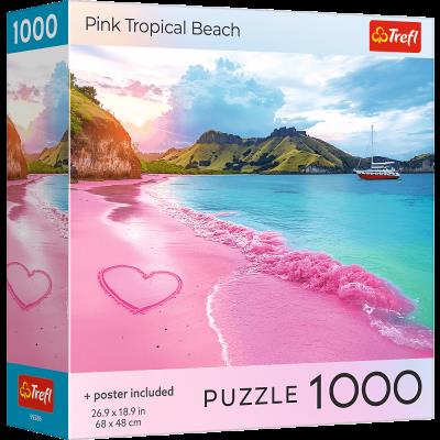 Opakowanie Puzzle 1000 USA Collection: Pink Tropical Beach