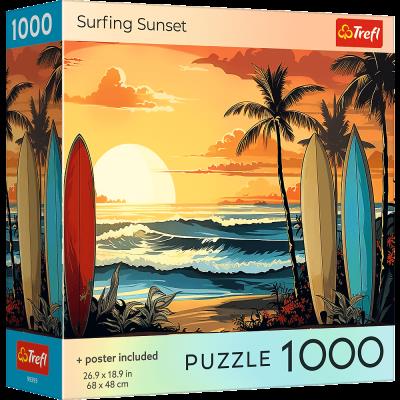 Opakowanie Puzzle 1000 USA Collection: Surfing Sunset