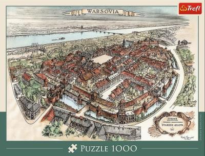 Opakowanie Puzzle 1000 Warszawa Stare Miasto 1951 TREFL